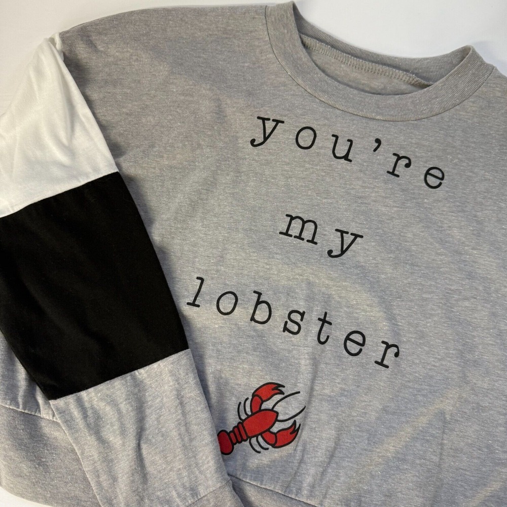 Friends "You're my Lobster" Long Sleeve Women's Crop Tee - Size Small